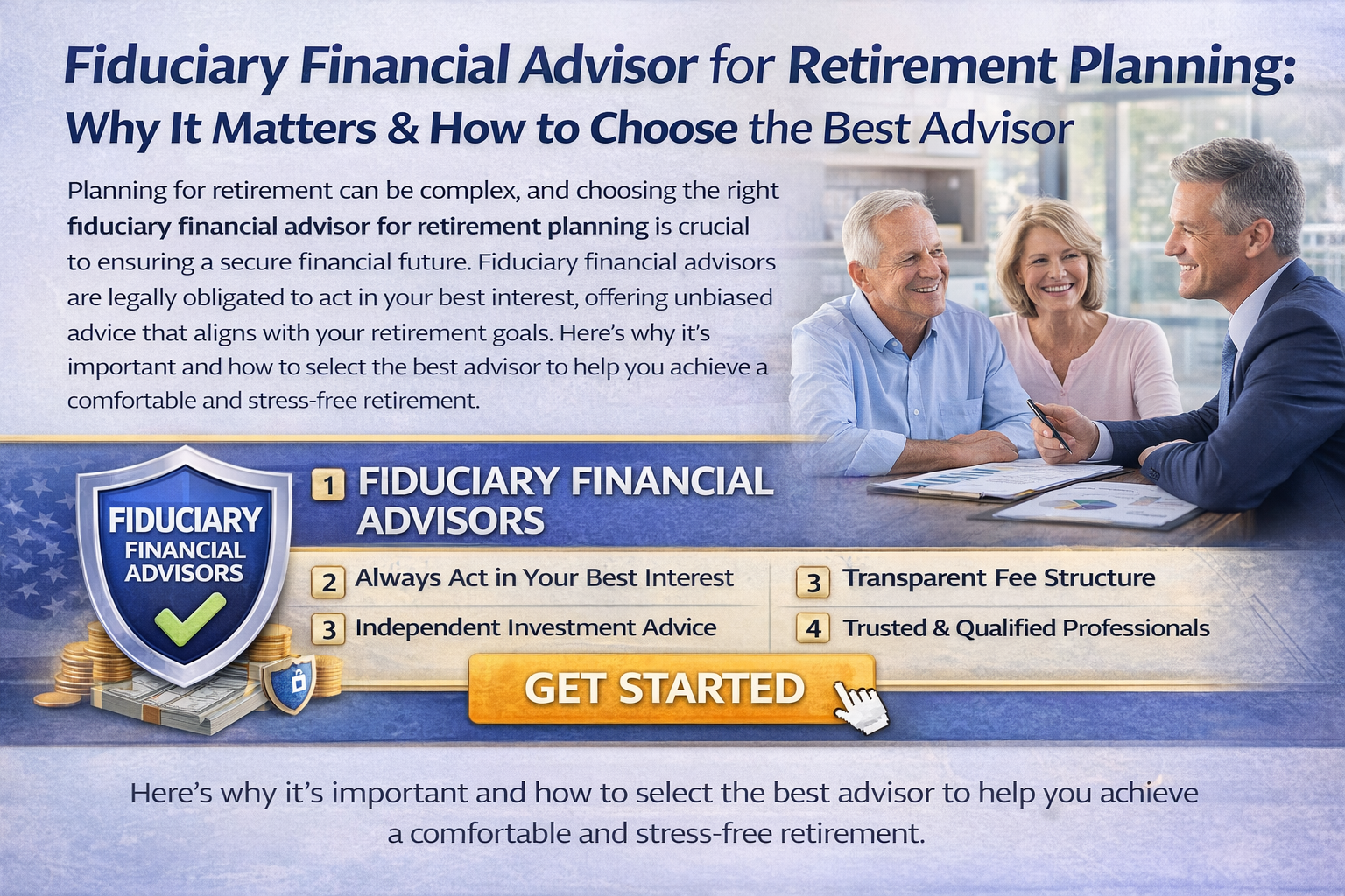 Fiduciary Financial Advisor for Retirement Planning – Compare Fees & Plans