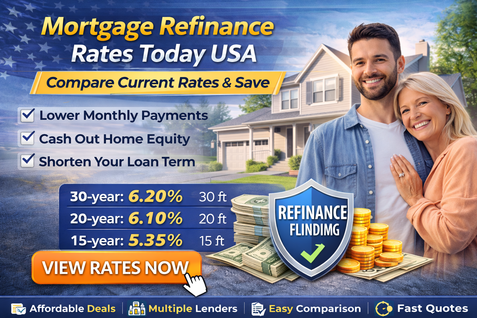 Mortgage Refinance Rates Today USA–Compare Rates and Save on Your Loan